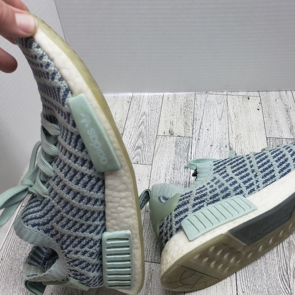 ADIDAS Boost Seafoam Green Slip On Active Shoes Womens Size 9 - Picture 8 of 8